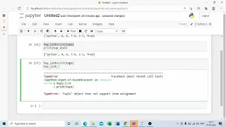 Tuple in Python Jupyter Notebook Python Tutorial IEMLabs