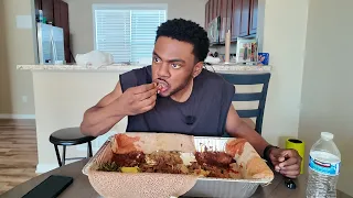 eating ethiopian food for the first time