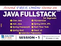 JAVA Fullstack Online Training Session - 1 Kalyan IT Hub