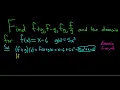 How to Find f + g, f - g, fg, and f/g and the Domain of Each