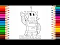 Coloring Pages with Colored Pencils Color Wheel Challenge Roblox Robot Coloring