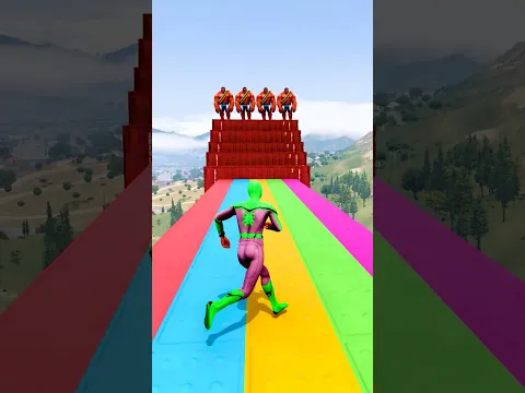 GTA 5 Epic Water Ragdolls | Spider-Man Jumps / Fails ep.21682 #shorts