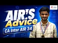 AIR s Journey CA Intermediate AIR 34 Omkar Bhandarkar Yeshas Academy