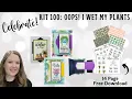 Free Plant Themed Sentiments Digital Paper Emergency Card Making Kit Download ECK 100
