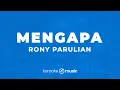 Download Lagu Mengapa - Rony Parulian (KARAOKE VERSION)