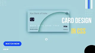 ASMR coding credit card design by html css