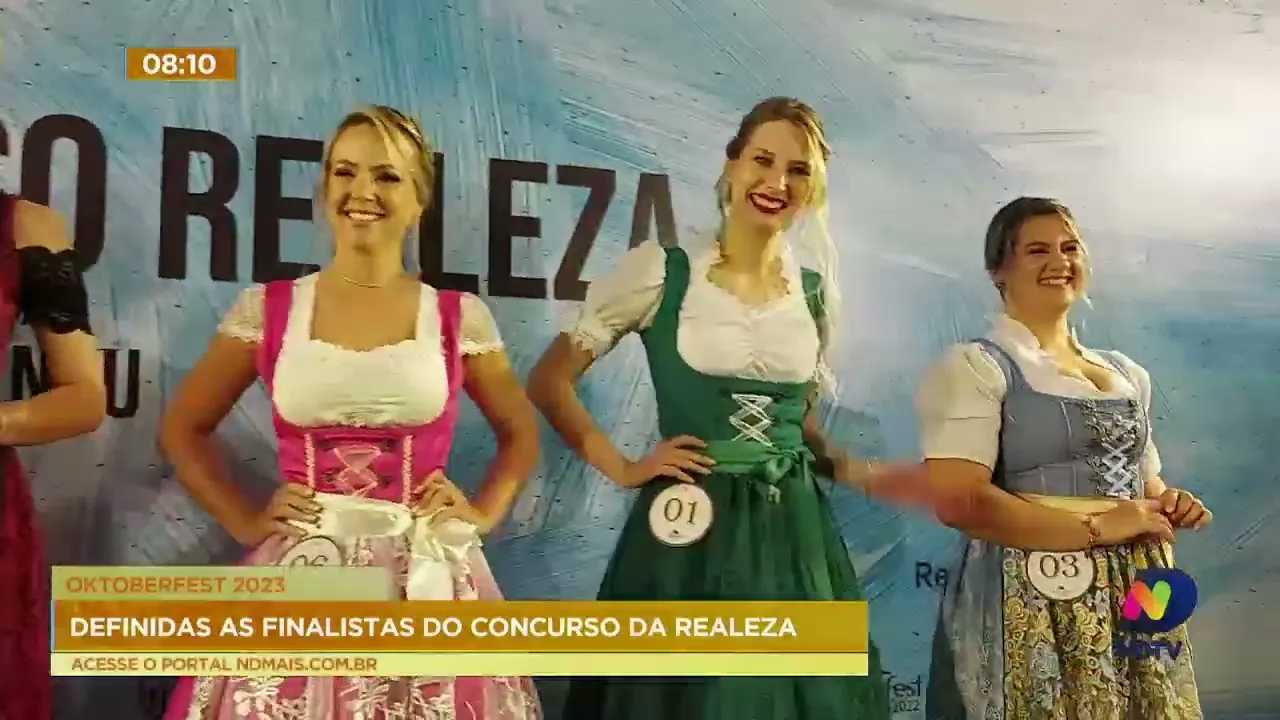 São definidas as finalistas do concurso das Rainhas da Oktoberfest do ano que vem