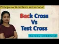 Back Cross Vs Test Cross Genetics Principles of Inheritance and Variation Class 12