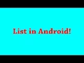 List and ArrayList in android
