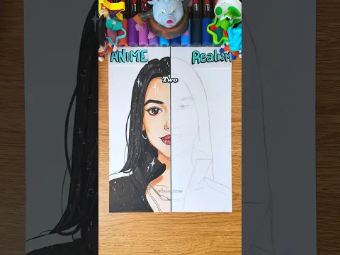 I Tried✨️Drawing DUA LIPA in ✨️ANIME Style!✨️ #shorts #drawing #art