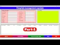 Part-1 - Hospital Management System Project in Python with MySql database Tkinter