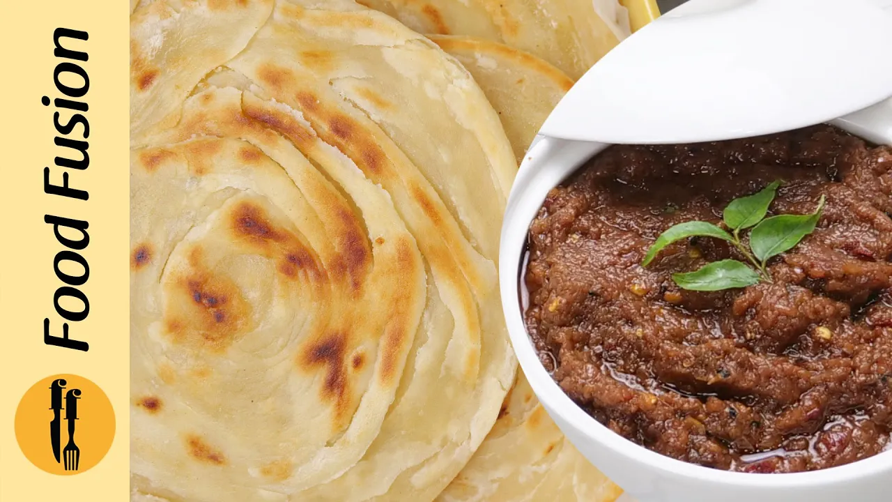 Lacha Paratha with Onion Chutney Recipe by Food Fusion