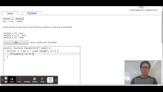 CodingBat Java Array-2 has22