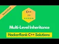 HackerRank Multi-level Inheritance problem solution in C C solutions Programmingoneonone