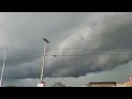 Wall cloud scud entering Ely MN