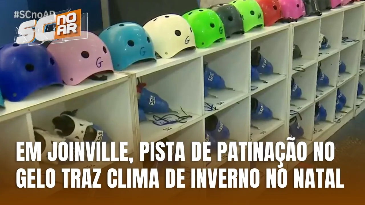 Joinville oferece pista de patinação no gelo para o natal, agendamento gratuito