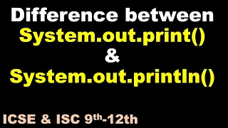 Difference between System out print System out println