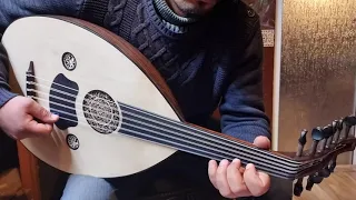 دندنه رست وتجربة الاوتار عل العود الجديد صناعة سمير عباسي 