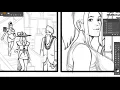 Inking a panel from Tales from the Crib Keeper 7