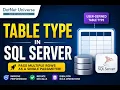 Table Type in sql server Pass multiple rows as a single parameter Dotnet Universe