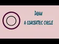 How to draw a concentric circle in Easy Way shsirclasses