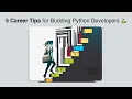 5 Career Tips for Budding Python Developers