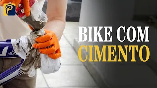 Enchemos uma bike com cimento! Pedaleria
