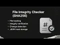 File Integrity Checker SHA256 Security Encryption Utilities Project 1