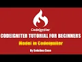 Codeigniter Tutorial for Beginners Step by Step Model in Codeigniter