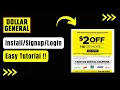 How to Download Dollar General and Sign Up Log In