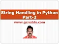 Python Class 11 - String Handling in Python Part-2