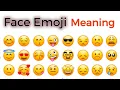 Meaning of Face Emojis Whatsapp emoji meaning