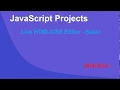 Live HTML CSS Editor using javascript