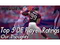 Top 5 DE Player Ratings in Madden NFL 16 OMFG J J WATT Is A Beast Our Thoughts