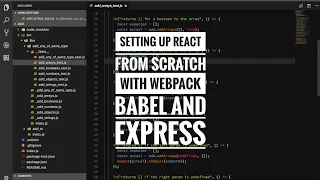 Setting up React from scratch with Webpack Babel and Express
