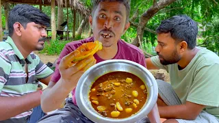 পুকুরপাড়ে বড়শি দিয়ে মাছ ধরা সঙ্গে গুরুদার হাতে জমিয়ে দেশি মুরগির মাংস গরম ভাত খাওয়া | Picnic video