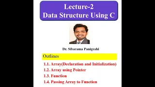Array Array using Pointer Function Passing Array 2 Function Lecture 2 Data Structure using C
