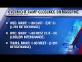 Overnight ramp closures on Mass Pike in Chicopee Ludlow