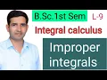 Bsc 1st sem L-9 Improper integrals absolutely convergent Integral calculus Jitendra kumar