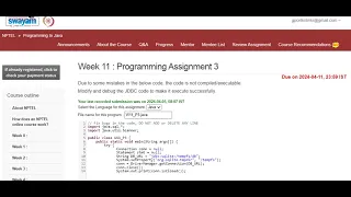 NPTEL Programming In Java Week 11 Programming Assignment 3 Answers l April 2024
