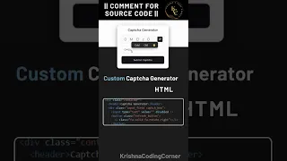 Custom Captcha Generator HTML CSS JS