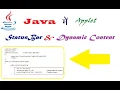 Applet Status Bar Dynamic Content in Java