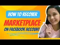 HOW TO RECOVER MARKETPLACE ON FACEBOOK 2023