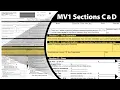Filling out Sections C D of the 1 WI Title License Plate Application