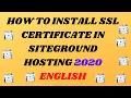 How to install ssl certificate in siteground hosting 2020