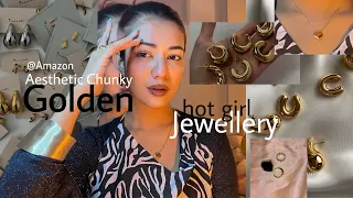 OMG Elevate Your Style Amazon Chunky and Trendy Golden Jewellery Haul Jewellery under Budget