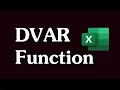 How to Use the DVAR Function in Excel
