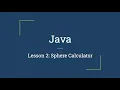 Java Lesson 2 - First Program
