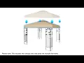 3x3m Gazebo Cover 2-Tier Canopy Replacement Waterproof Garden Patio Shelter Top
