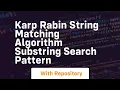 Karp rabin string matching algorithm substring search pattern
